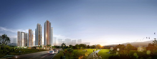 가재울뉴타운 올해 마지막 분양 단지인 'DMC 금호 리첸시아' 투시도